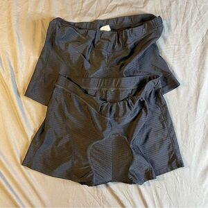 2 Pair Arsuxeo 3" Women's Black Padded Bicycle Cycling Shorts XL